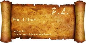 Pur Libor névjegykártya